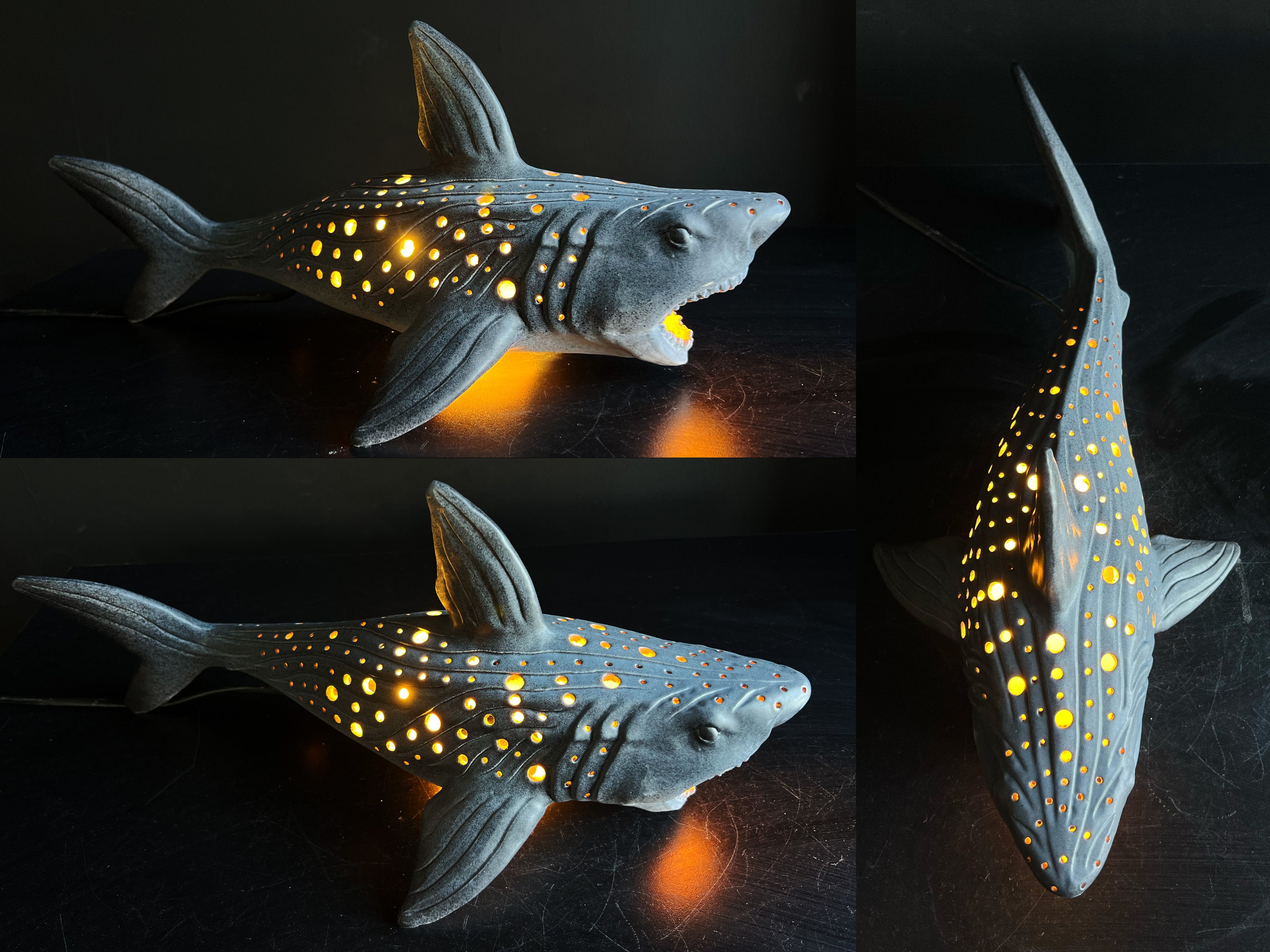 Handmade Great White Shark Lamp
