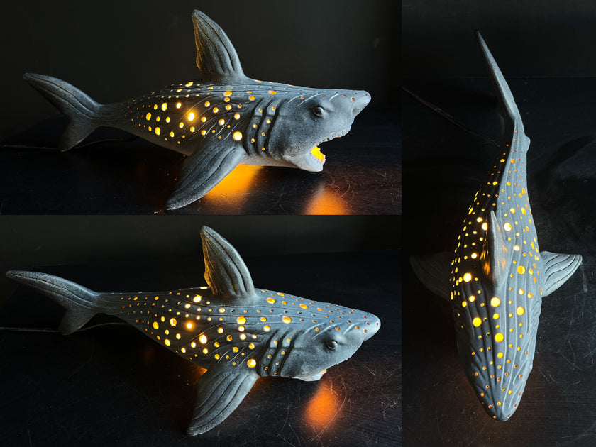 Handmade Great White Shark Lamp