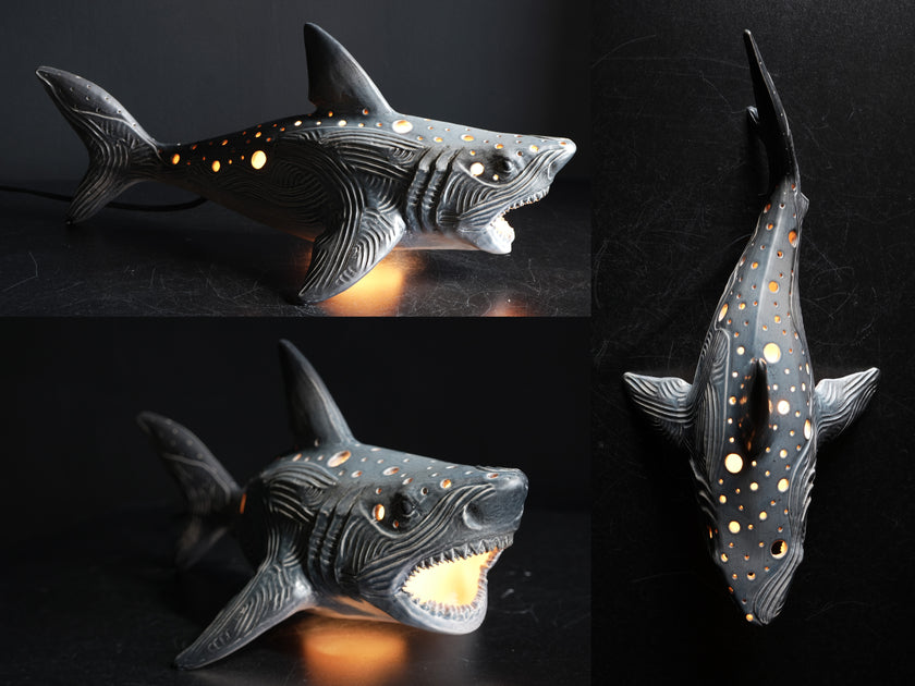 Handmade Great White Shark Lamp