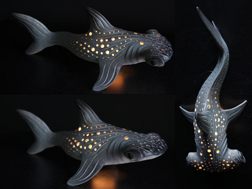 Ceramic Handmade Hammerhead Shark Night Light