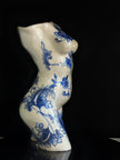 Hand-Painted Ceramic Female Body Vase