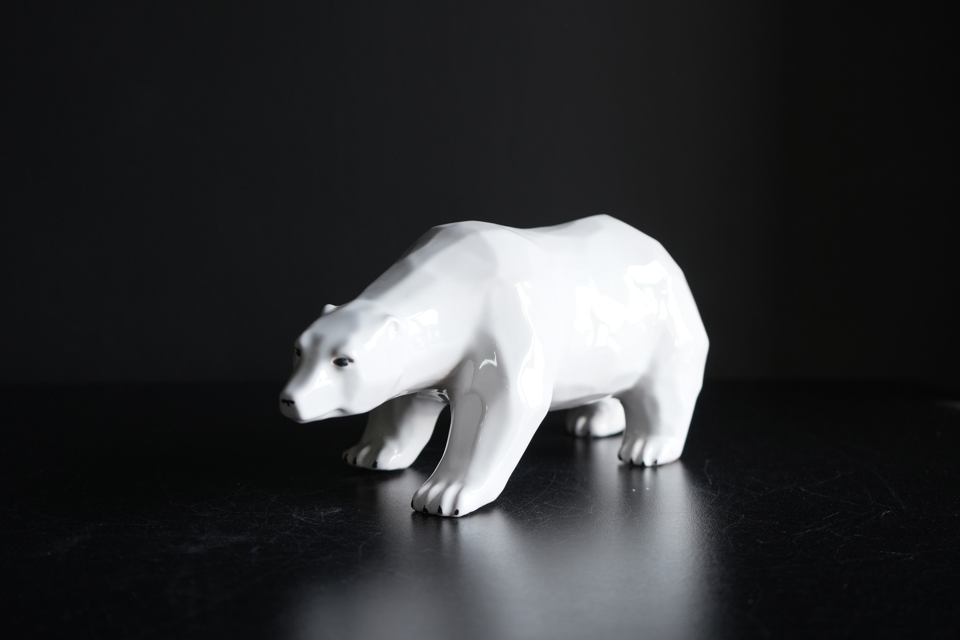 Polar Bear Ceramic Sculpture | Handmade White Bear Figurine