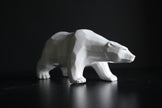 Polar Bear Ceramic Sculpture | Handmade White Bear Figurine