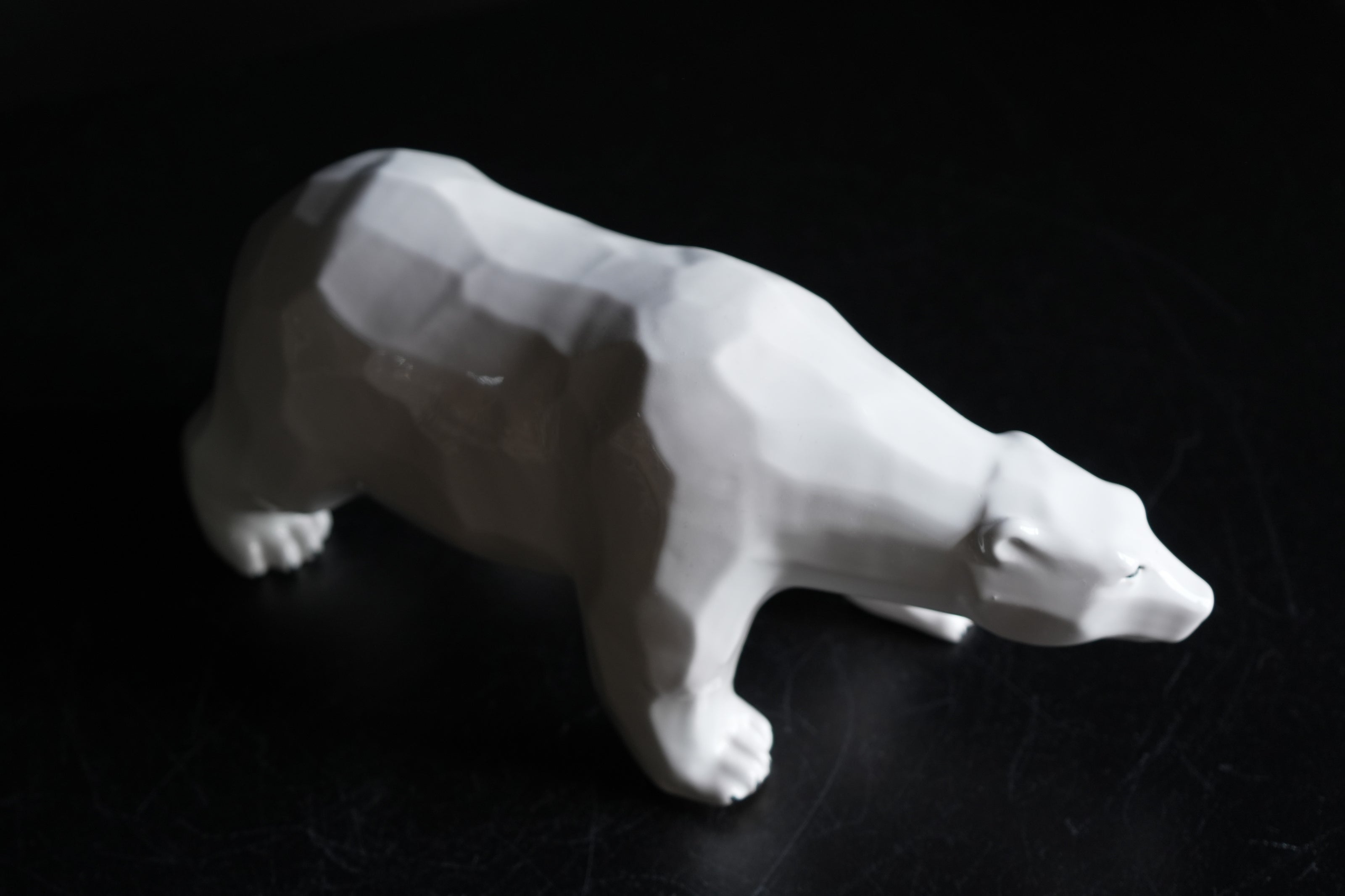 Polar Bear Ceramic Sculpture | Handmade White Bear Figurine