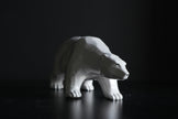 Polar Bear Ceramic Sculpture | Handmade White Bear Figurine