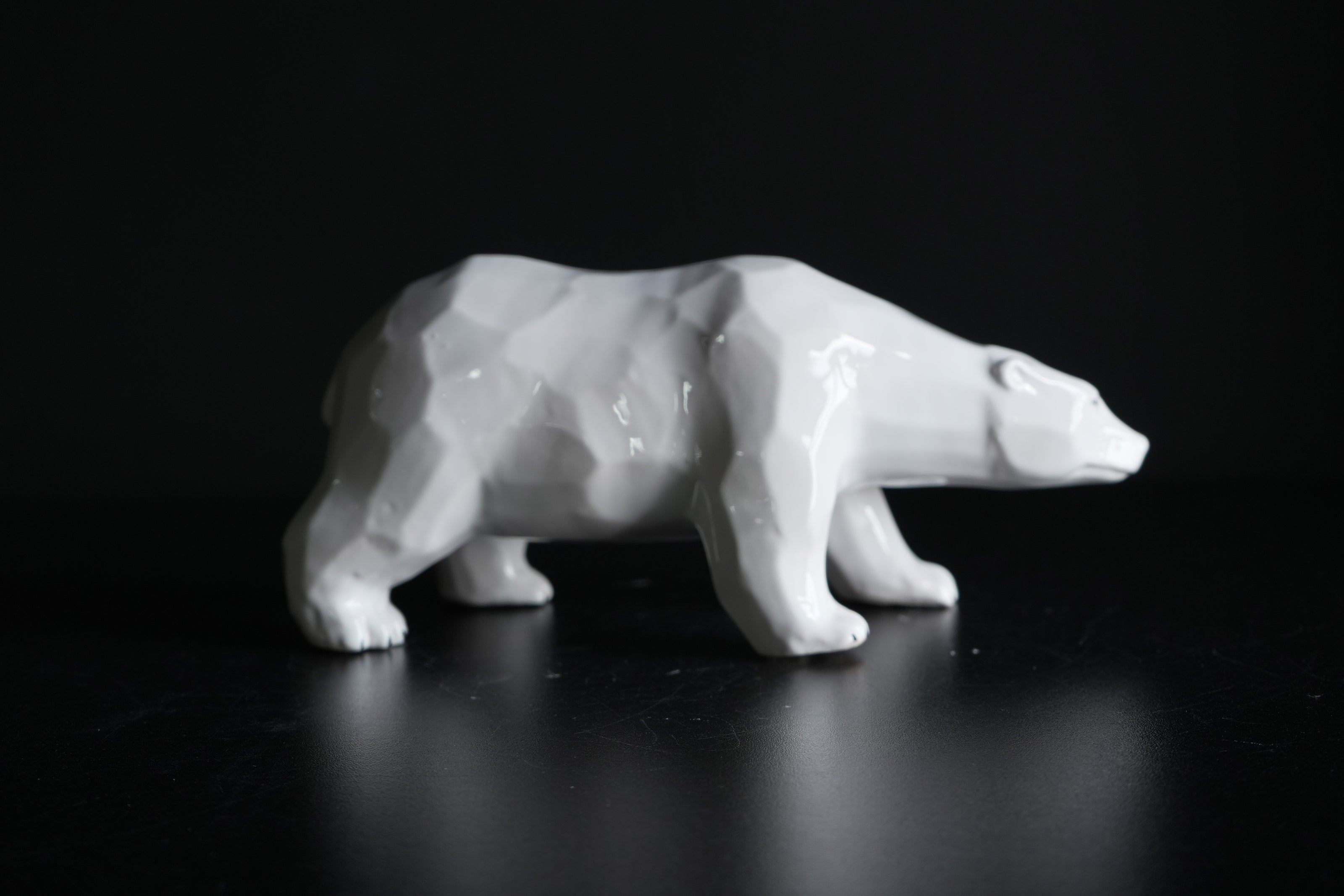 Polar Bear Ceramic Sculpture | Handmade White Bear Figurine