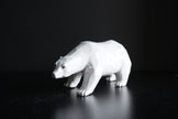 Polar Bear Ceramic Sculpture | Handmade White Bear Figurine