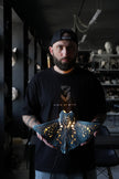 Manta Ray Ceramic Wall Lamp | Handmade Ocean-Inspired Ceramic Sconce